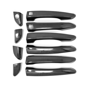 DH6297BLK 16-21 Hyundai Tucson W/ or W/O Smart Key 10 PCS Gloss Black Snap-on W/Tape Patented Door Handle Cover