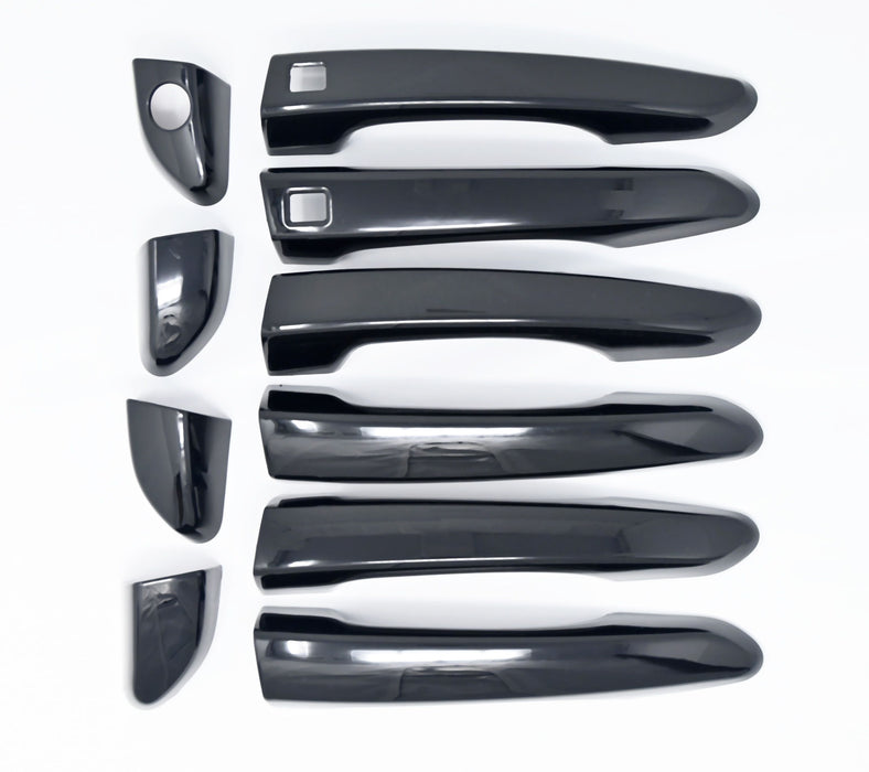 DH6297BLK 16-21 Hyundai Tucson W/ or W/O Smart Key 10 PCS Gloss Black Snap-on W/Tape Patented Door Handle Cover