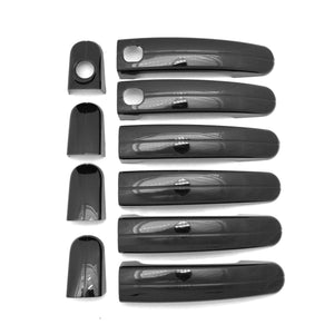 DH6306BLK 12-18 Ford Focus, 12-19 Ford Escape, 13-18 Ford C-Max, 14-19 Ford Transit Connect W/ or W/O Smart Key 10 PCS Gloss Black Snap-on W/Tape Patented Door Handle Cover