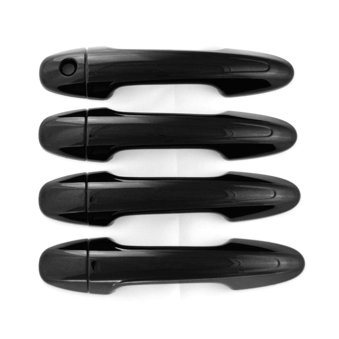 DH6320BLK 13-18 Toyota RAV4 Works over Keyless Sensors 8 PCS Gloss Black Snap-on W/Tape Patented Door Handle Cover