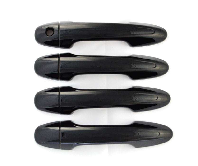 DH6320BLK 13-18 Toyota RAV4 Works over Keyless Sensors 8 PCS Gloss Black Snap-on W/Tape Patented Door Handle Cover