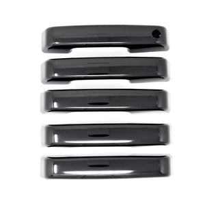 DH6323BLK 21-24 Ford Bronco No Smart Key 5 PCS Gloss Black Snap-on W/Tape Patented Door Handle Cover