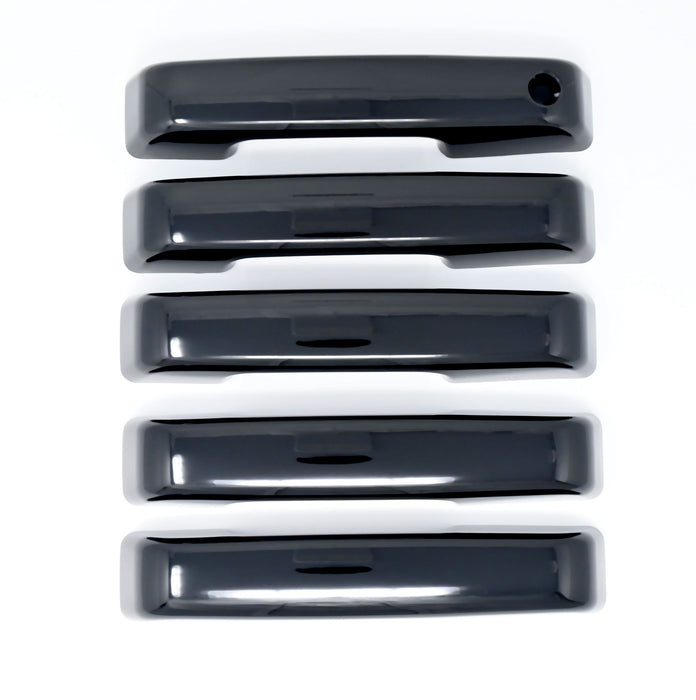 DH6323BLK 21-24 Ford Bronco No Smart Key 5 PCS Gloss Black Snap-on W/Tape Patented Door Handle Cover