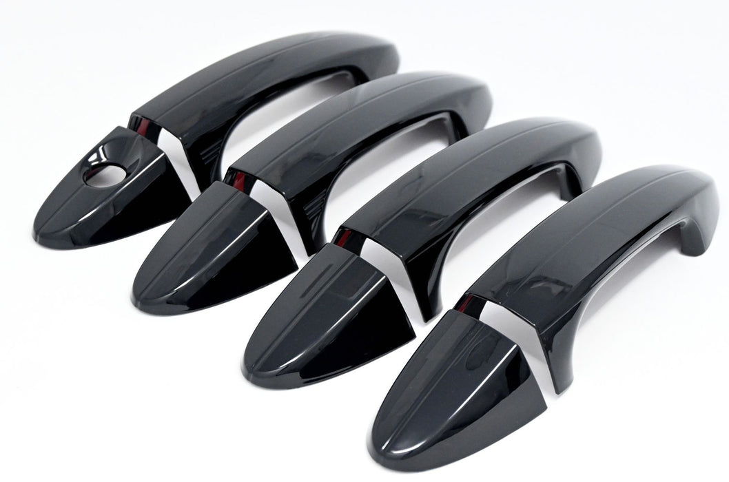 DH6327BLK 18-22 Ford EcoSport Works over Keyless Sensors 8 PCS Gloss Black Snap-on W/Tape Patented Door Handle Cover