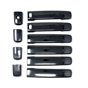 DH6330BLK 04-08 Nissan Maxima, 04-12 Nissan Sentra, 05-24 Nissan Frontier, 07-12 Nissan Altima W/ or W/O Smart Key 10 PCS Gloss Black Patented Door Handle Cover