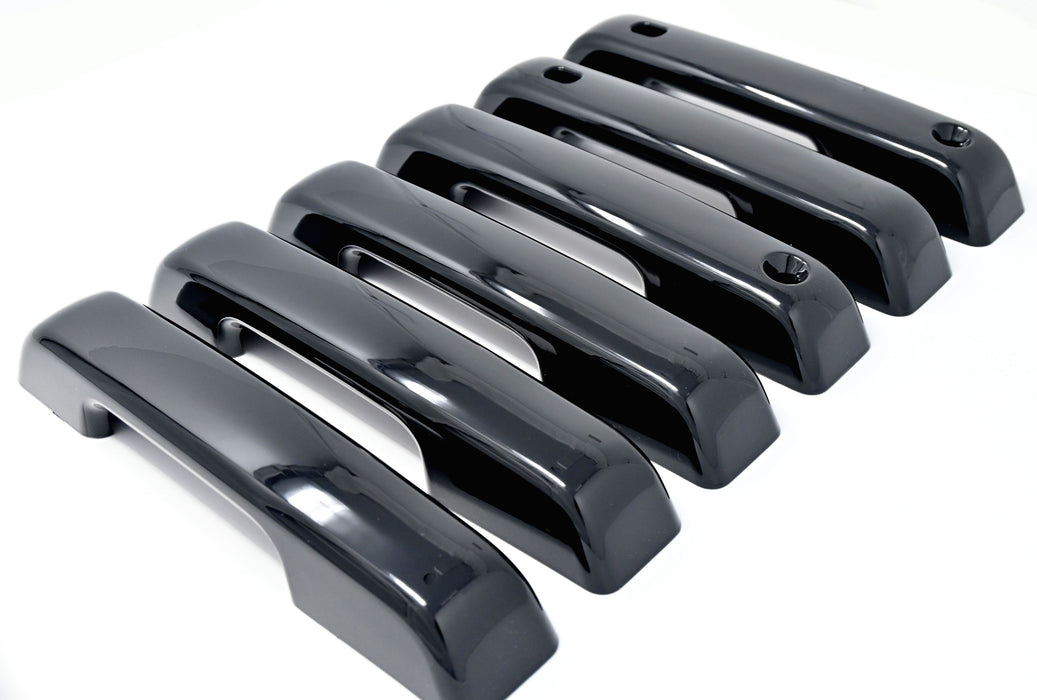 DH6331BLK 21-24 Ford F-150, 23-24 Ford F-250 Super Duty/F-350 Super Duty W/ or W/O Smart Key 6 PCS Gloss Black Snap-on W/Tape Patented Door Handle Cover