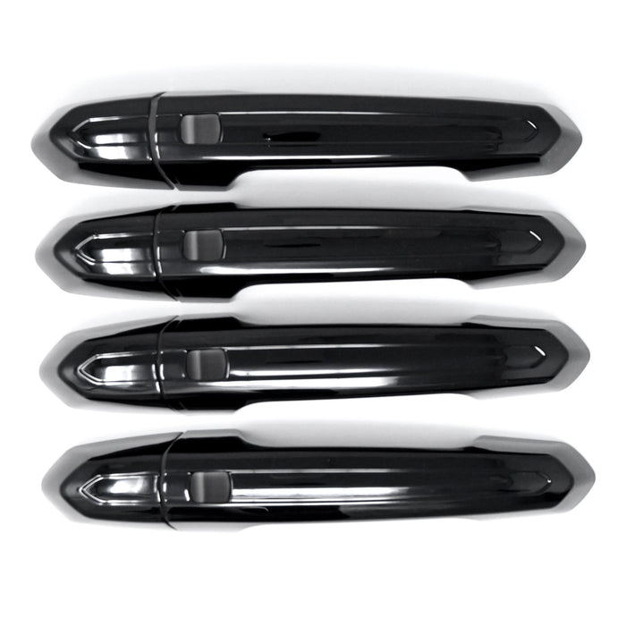 DH6334BLK 15-19 Cadillac ATS/CTS, 16-20 Cadillac CT6, 17-19 Cadillac XTS, 19-24 Cadillac XT4, 20-24 Cadillac XT6/XT5/CT4 All doors W/Smart key 8 PCS Gloss Black Snap-on W/Tape Patented Door Handle Cover