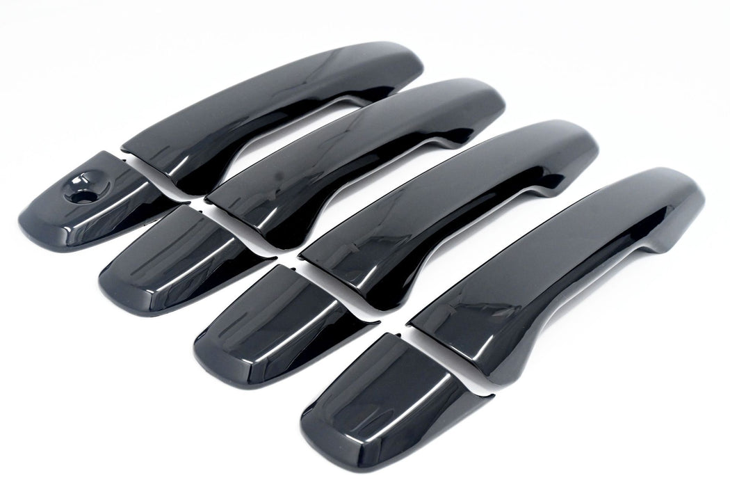 DH6335BLK 11-19 Ford Explorer, 12-14 Ford Edge No Smart Key 8 PCS Gloss Black Snap-on W/Tape Patented Door Handle Cover