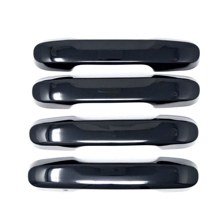 DH6340BLK 23-24 Honda Pilot Works over Keyless Sensors 4 PCS Gloss Black Snap-on Patented Door Handle Cover