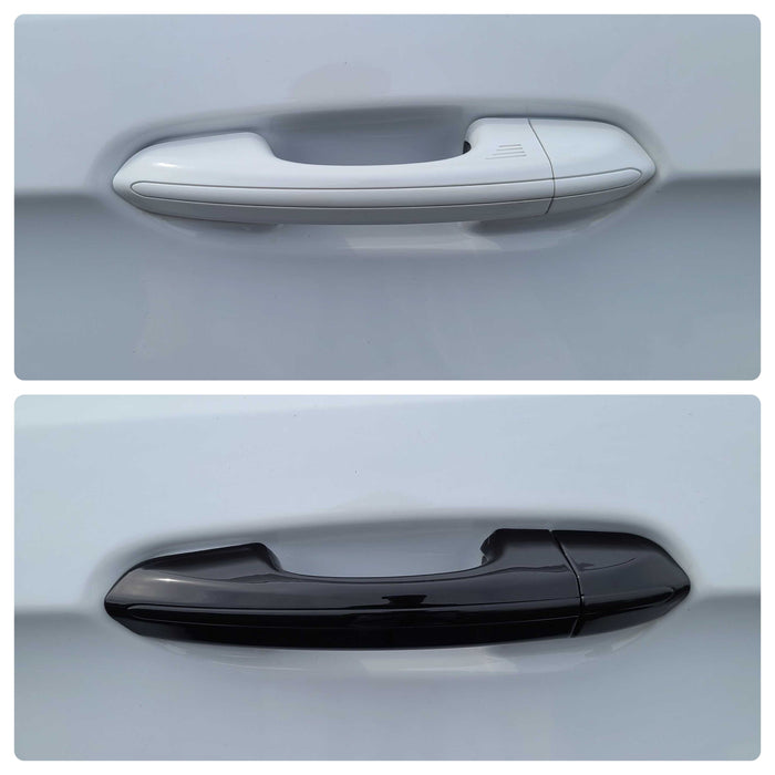 DH6254BLK 13-20 Ford Fusion, 15-24 Ford Edge Works over Keyless Sensors 8 PCS Gloss Black Snap-on W/Tape Patented Door Handle Cover