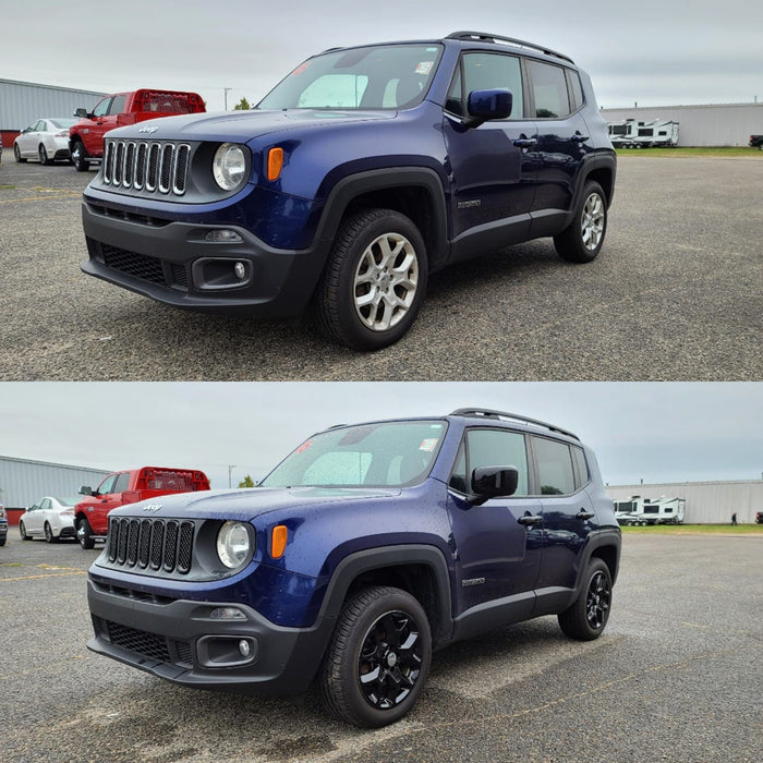 DH6272BLK 15-23 Jeep Renegade W/ or W/O Smart Key 10 PCS Gloss Black Tape-on Patented Door Handle Cover