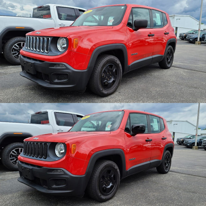 DH6272BLK 15-23 Jeep Renegade W/ or W/O Smart Key 10 PCS Gloss Black Tape-on Patented Door Handle Cover