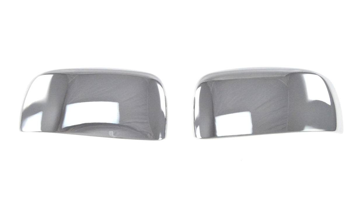 MC217 08-16 Chrysler Town & Country, 08-20 Dodge Grand Caravan, 09-14 Volkswagen Routan 2 PCS No Turn Signal Top Chrome Tape-on Mirror Cover