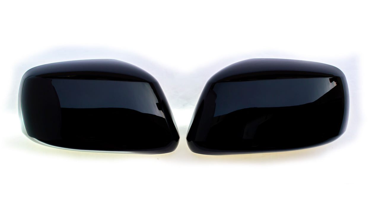 MC6117BLK 05-15 Nissan Xterra, 05-12 Nissan Pathfinder, 05-21 Nissan Frontier 2 PCS Full Gloss Black Tape-on Mirror Cover