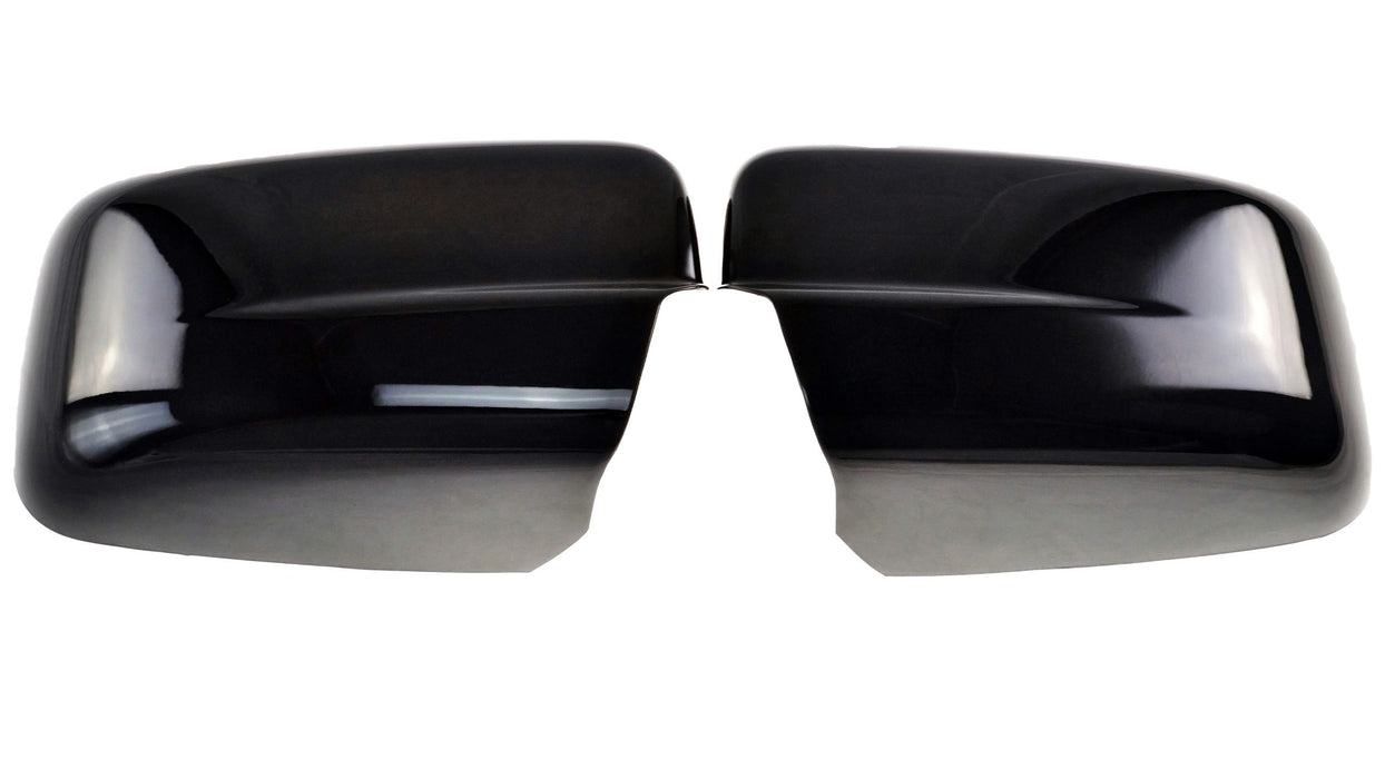 MC6150BLK 09-10 Dodge Ram 1500, 11-18 Ram 1500, 19-23 Ram 1500 Classic 2 PCS No Turn Signal Full Gloss Black Tape-on Mirror Cover