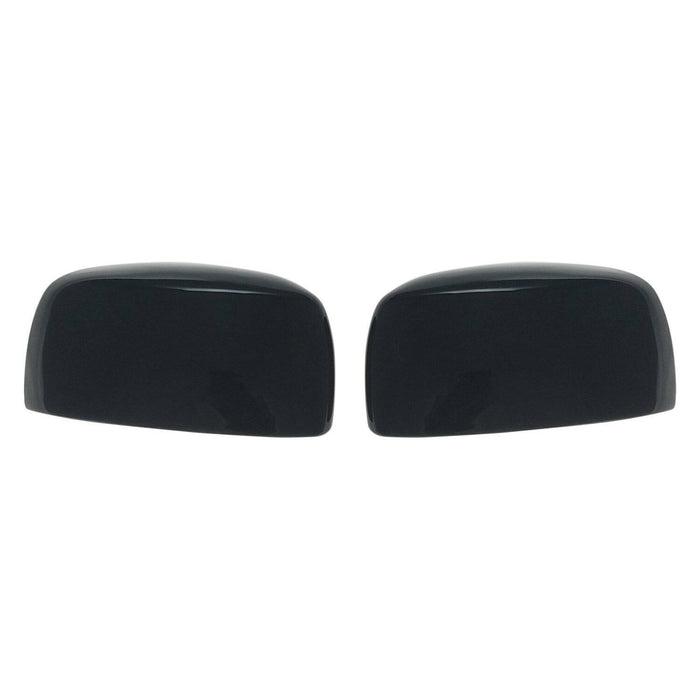 MC6217BLK 08-16 Chrysler Town & Country, 08-20 Dodge Grand Caravan, 09-14 Volkswagen Routan 2 PCS No Turn Signal Top Gloss Black Tape-on Mirror Cover