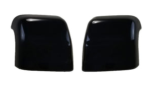 MC6228BLK 16-24 Nissan TITAN XD Tow-style 2 PCS With Turn Signal Top Gloss Black Tape-on Mirror Cover