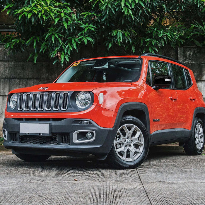 MC6280BLK 15-23 Jeep Renegade 2 PCS With Turn Signal Full Gloss Black Tape-on Mirror Cover