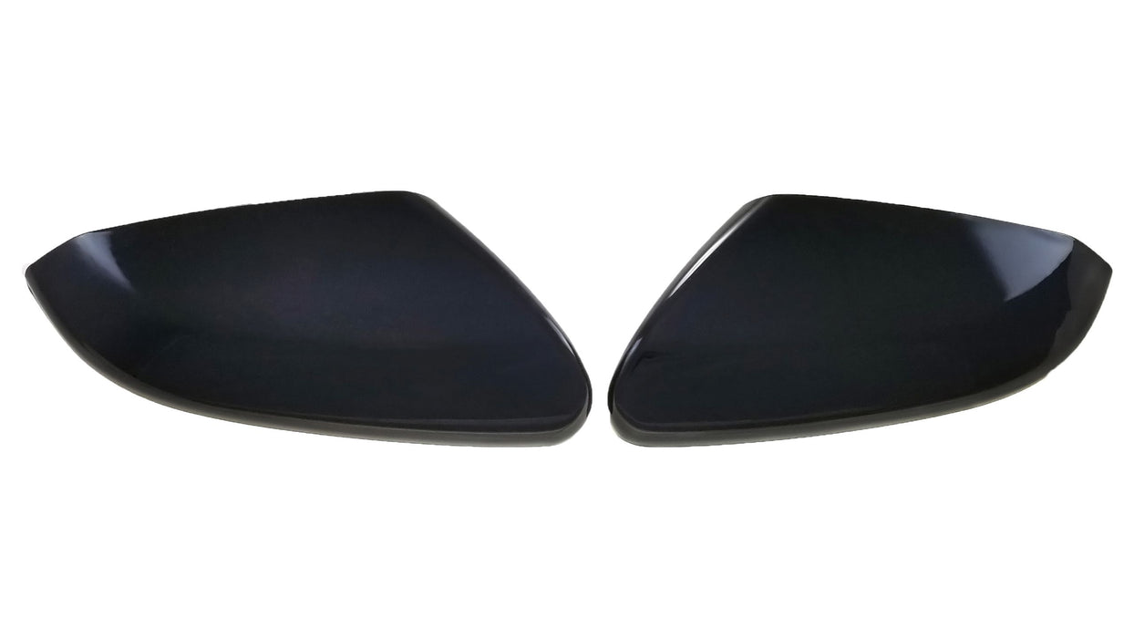 MC6281BLK 16-21 Honda Civic, 19-22 Honda Insight 2 PCS Top Gloss Black Tape-on Mirror Cover