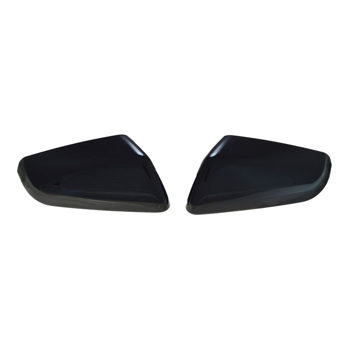 MC6287BLK 18-24 Chevrolet Equinox, 18-24 GMC Terrain 2 PCS Top Gloss Black Tape-on Mirror Cover