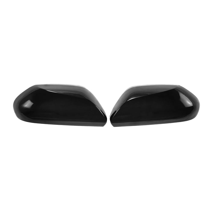 MC6295BLK 17-24 Toyota Prius, 18-24 Toyota Camry, 19-22 Toyota Avalon 2 PCS No Turn Signal Top Gloss Black Tape-on Mirror Cover