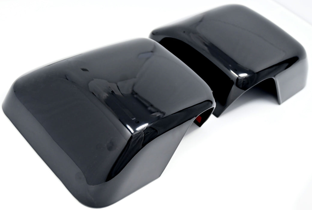 MC6296BLK 18-24 Jeep Wrangler, 20-24 Jeep Gladiator JL 2 PCS No Turn Signal Full Gloss Black Tape-on Mirror Cover