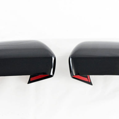 MC6309BLK 18-24 Ford Expedition, 18-24 Lincoln Navigator 2 PCS No Turn Signal Gloss Black Tape-on Mirror Cover