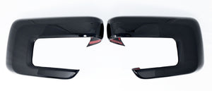 MC6330BLK 21-24 Ford F-150 With or W/O Camera 2 PCS With Turn Signal Gloss Black Tape-on Mirror Cover