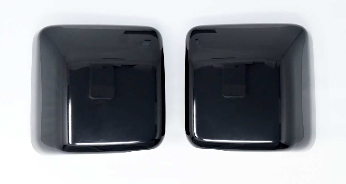 MC6339BLK 18-24 Jeep Wrangler, 20-24 Jeep Gladiator JL 2 PCS No Turn Signal Full Gloss Black Replacement Mirror Cover