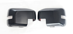 MC6344BLK 21-24 Ford Bronco With or W/O Camera 2 PCS With Turn Signal Full Gloss Black Tape-on Mirror Cover