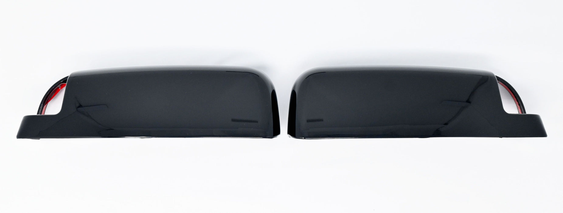 MC6350BLK 2010 Dodge Ram 3500/Ram 2500, 11-22 Ram 2500/3500 Non-Tow Style 2 PCS With Turn Signal Top Gloss Black Tape-on Mirror Cover