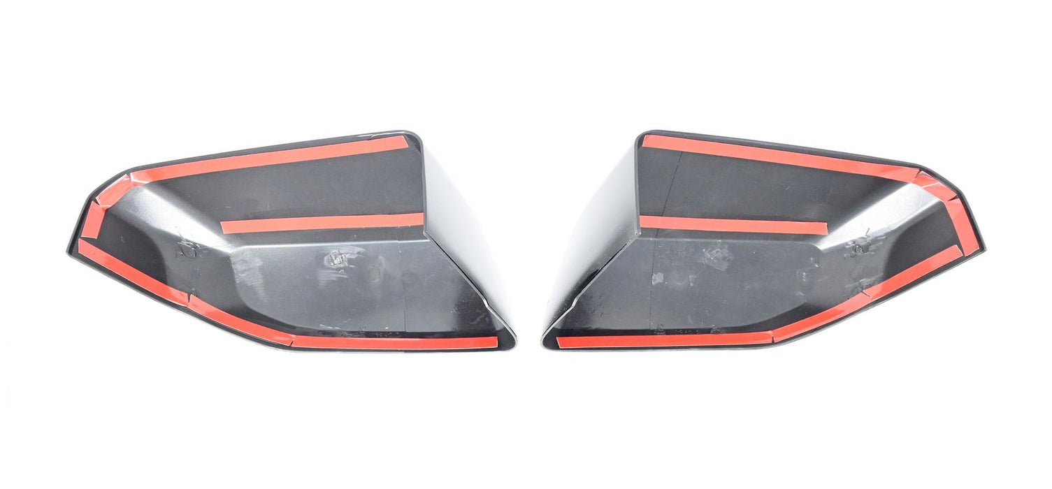 MC6362BLK 23-24 Chevrolet Colorado, 23-24 GMC Canyon 2 PCS No Turn Signal Top Gloss Black Tape-on Mirror Cover