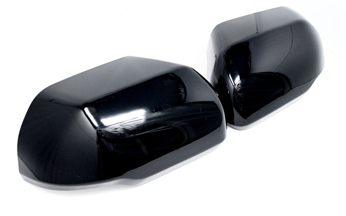 MC6371BLK 22-24 Toyota Tundra, 23-24 Toyota Sequoia 2 PCS No Turn Signal Top Gloss Black Tape-on Mirror Cover