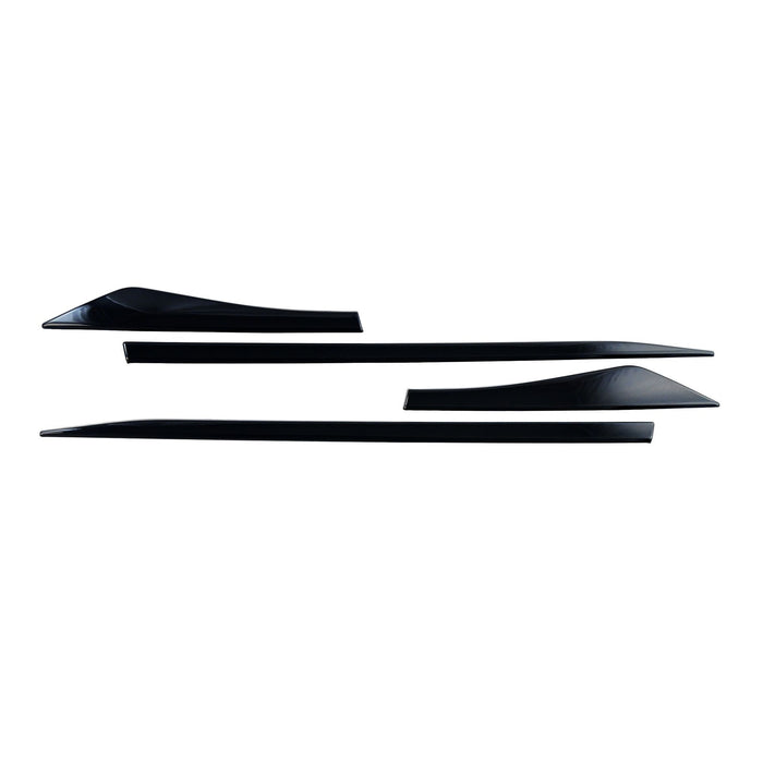 SM6110BLK 21-24 Nissan Rogue 4 PCS Gloss Black Tape-on Door Molding Set