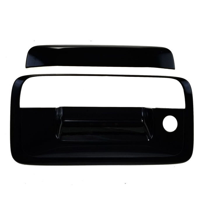 TG6157BLK 14-19 Chevrolet Silverado 1500, 14-20 Chevrolet Colorado, 15-19 GMC Canyon, 15-16, 18-19 GMC Sierra 1500 2 PCS Gloss Black Tape-on Tailgate Handle Cover