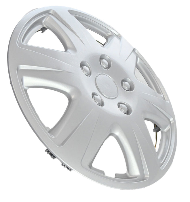 WC100-15S 05-08 Toyota Corolla, 2016 Nissan Versa 4 PCS Silver Snap-on Wheel Cover Set