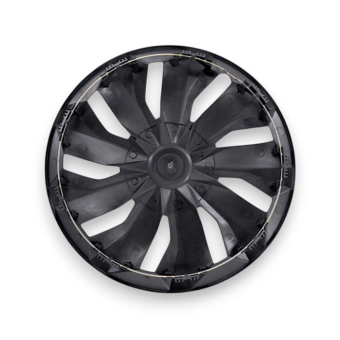 WC101-15BLK 4 PCS Gloss Black Patented Snap-on Wheel Cover