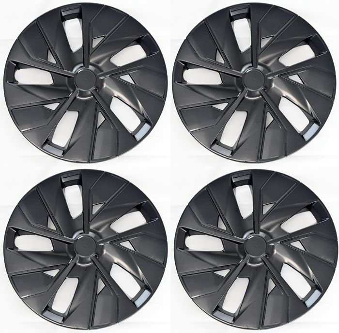 WC104-16BLK 4 PCS Gloss Black Snap-on Wheel Cover Set