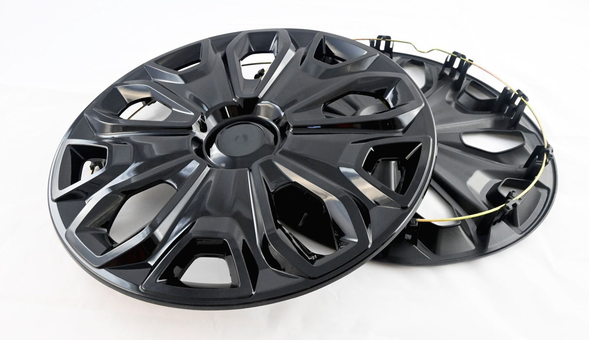 WC114-16BLK 15-23 Ford Transit Connect 4 PCS Gloss Black Snap-on Wheel Cover Set