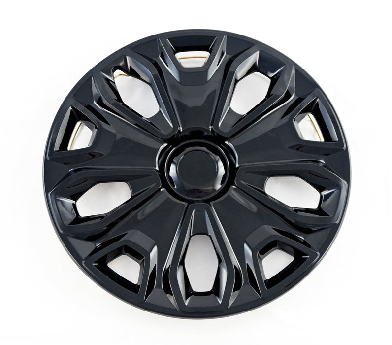 WC114-16BLK 15-23 Ford Transit Connect 4 PCS Gloss Black Snap-on Wheel Cover Set