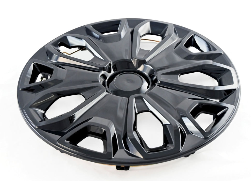 WC114-16BLK 15-23 Ford Transit Connect 4 PCS Gloss Black Snap-on Wheel Cover Set