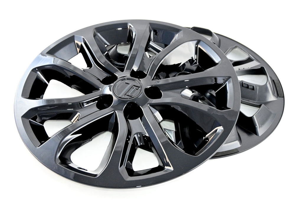 WSK704-17BLK 18-21 Chevrolet Equinox 8 PCS Gloss Black Snap-on Wheel Skin Set