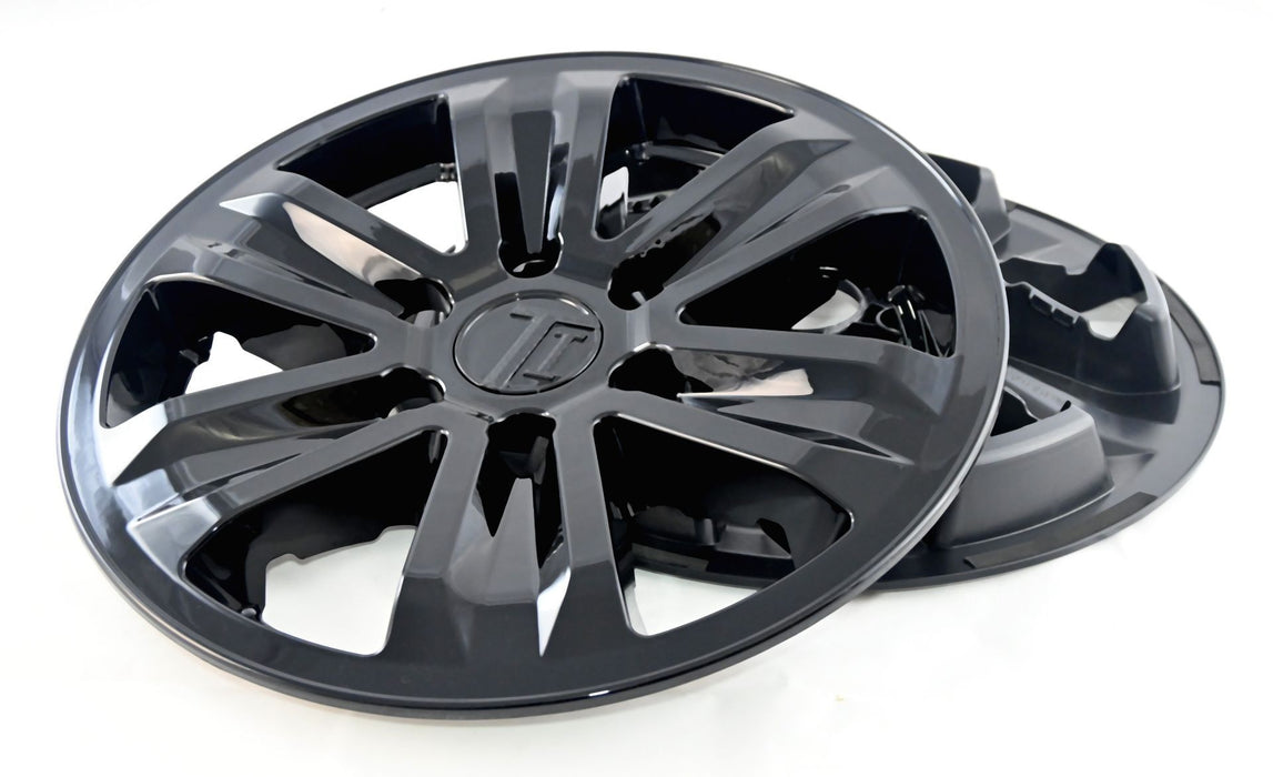 WSK705-17BLK 15-20 Ford F-150 8 PCS Gloss Black Snap-on Wheel Skin Set