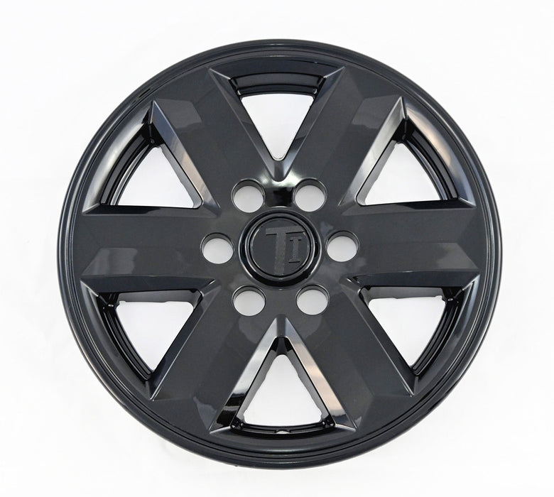 WSK710-17BLK 21-24 Ford F-150 8 PCS Gloss Black Snap-on Wheel Skin Set