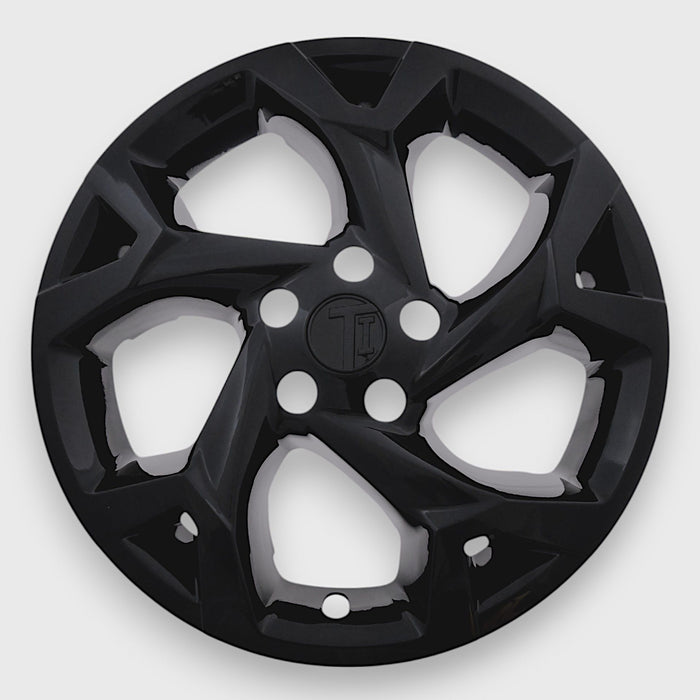 WSK716-17BLK 24-25 Chevrolet Trax 8 PCS Gloss Black Snap-on Wheel Skin Set