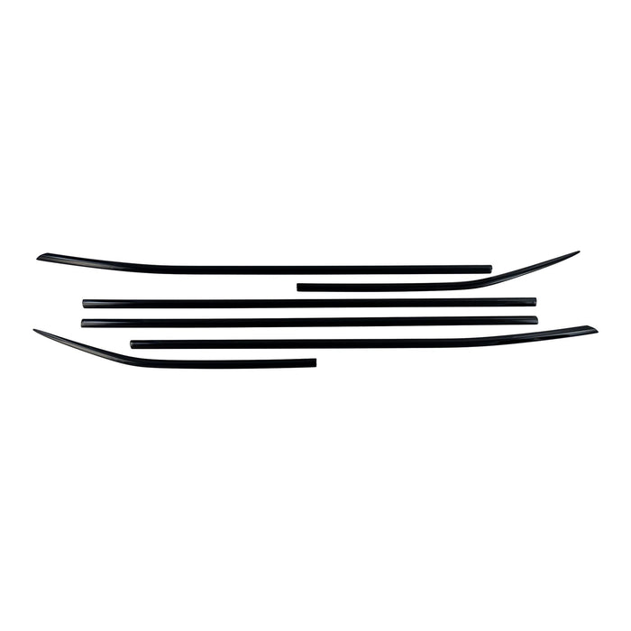 WT6009BLK 20-24 Toyota Highlander 6 PCS Gloss Black Tape-on Window Trim Set