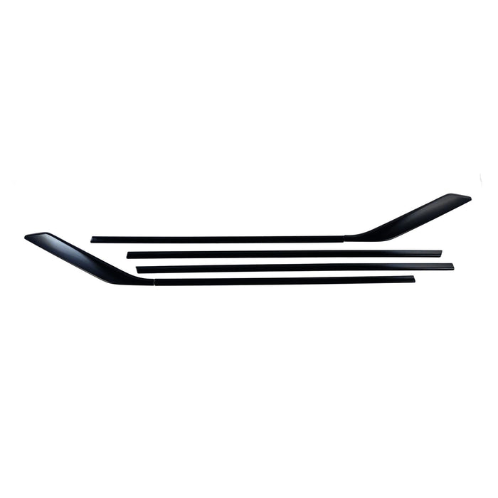 WT6010BLK 19-24 Nissan Altima 6 PCS Gloss Black Tape-on Window Trim Set